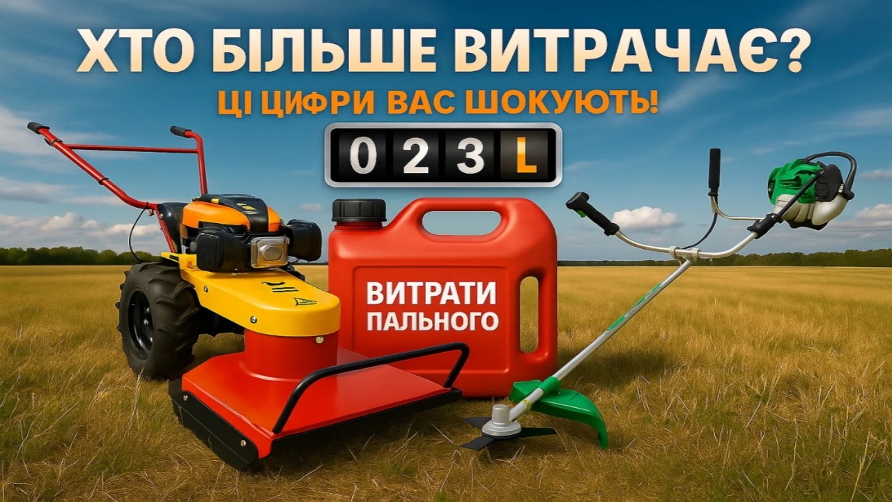 Скільки бензину насправді “з’їдає” ваша косарка? Ручна проти Самохідної. Ми перевірили!