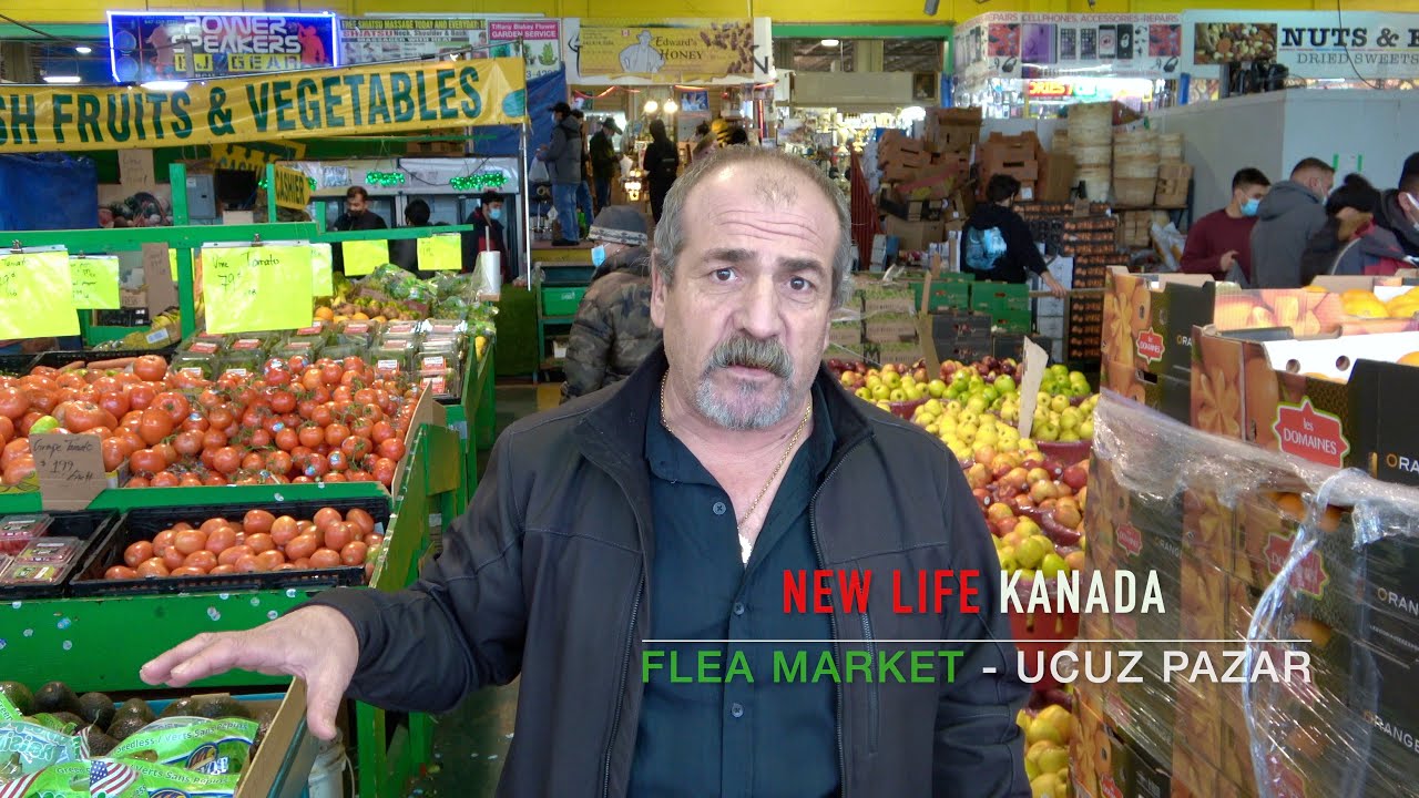 Kanada Toronto'nun Bit Pazarı Flea Market | Meyveden Teknolojik ürünlere kadar herşey mevcut