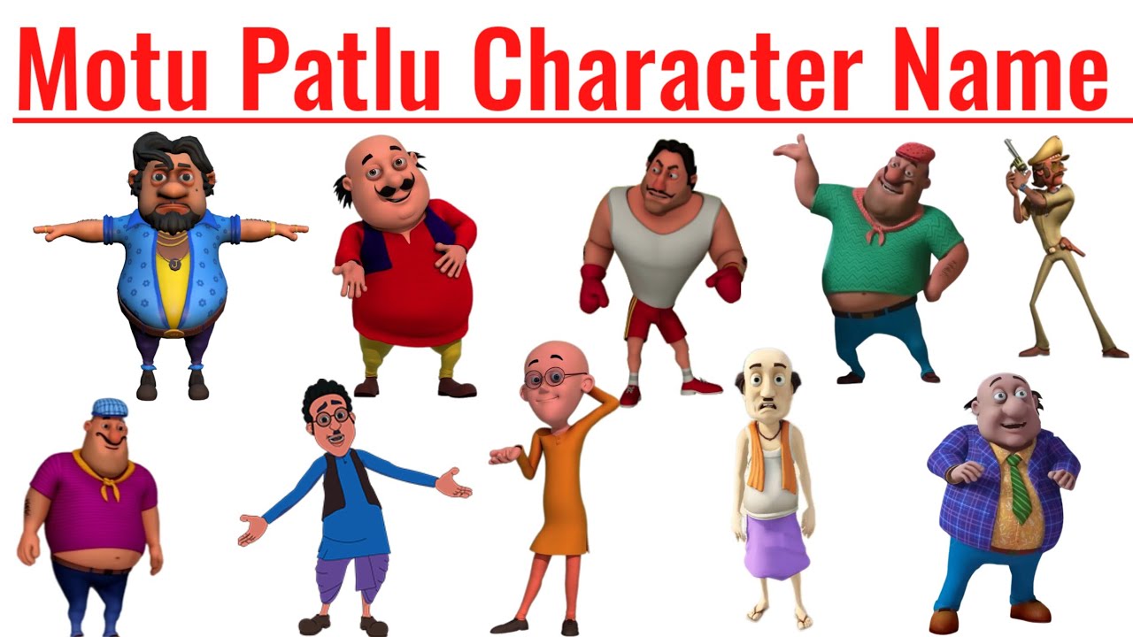Motu Patlu Cartoon Charector Names In English & Hindi | Fun Learning For Children | Motu Patlu 