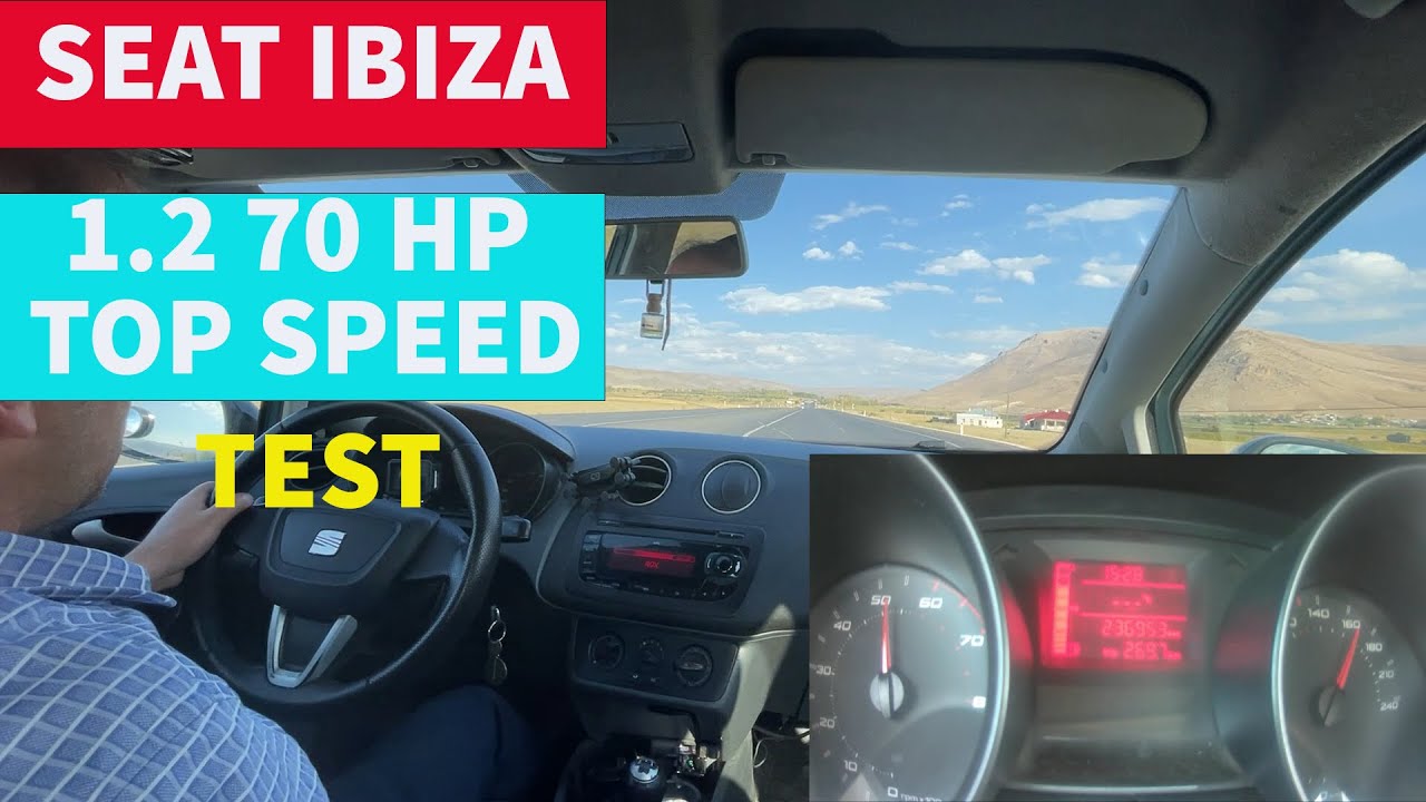 Seat Ibiza 1.2 70 Hp - Top Speed (Wide Angle)
