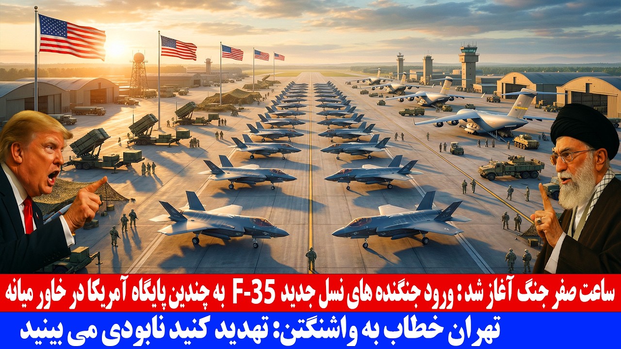 ساعت صفر جنگ آغاز شد؛ ورود جنگنده های نسل جدید F-35 به چندین پایگاه آمریکا در خاورمیانه 