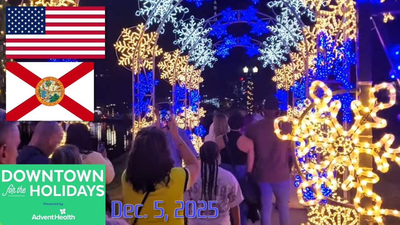 A Christmas Themed Night Walk in Lake Eola Park | 12/5/25