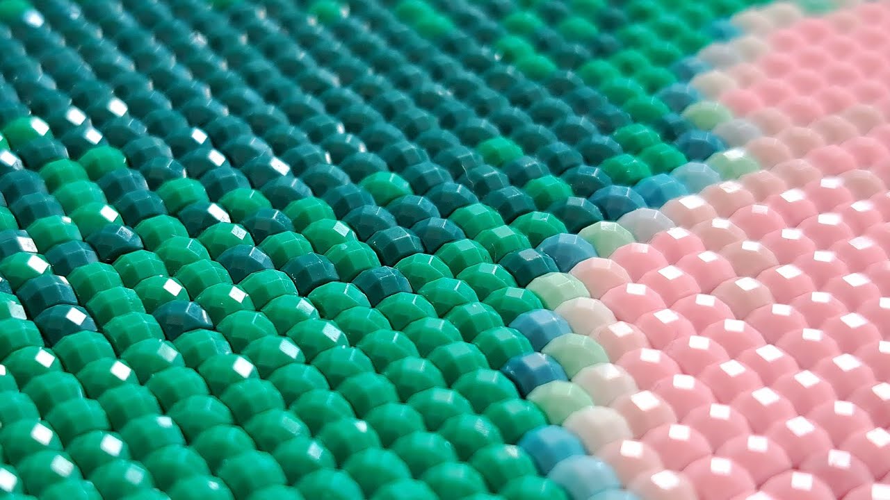 Satisfying ASMR Square Diamond Painting - Real Time - No Talking