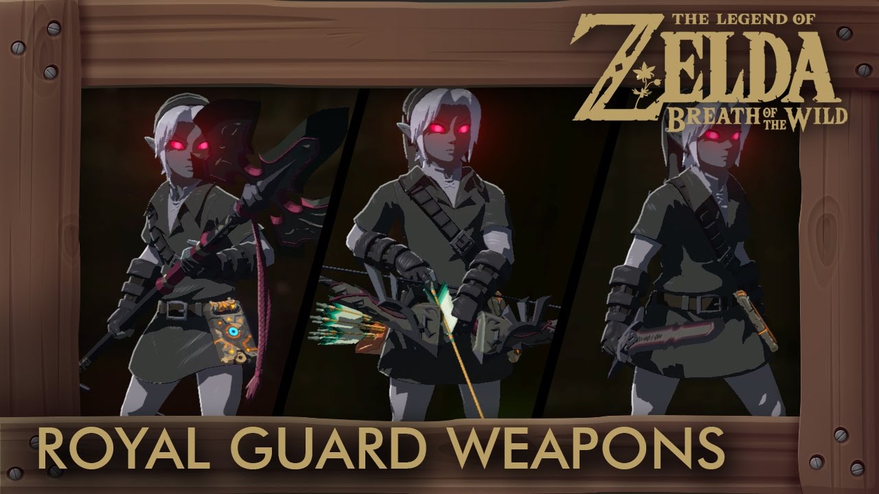 Zelda Breath of the Wild - All Royal Guard Weapons (Complete Set Location)