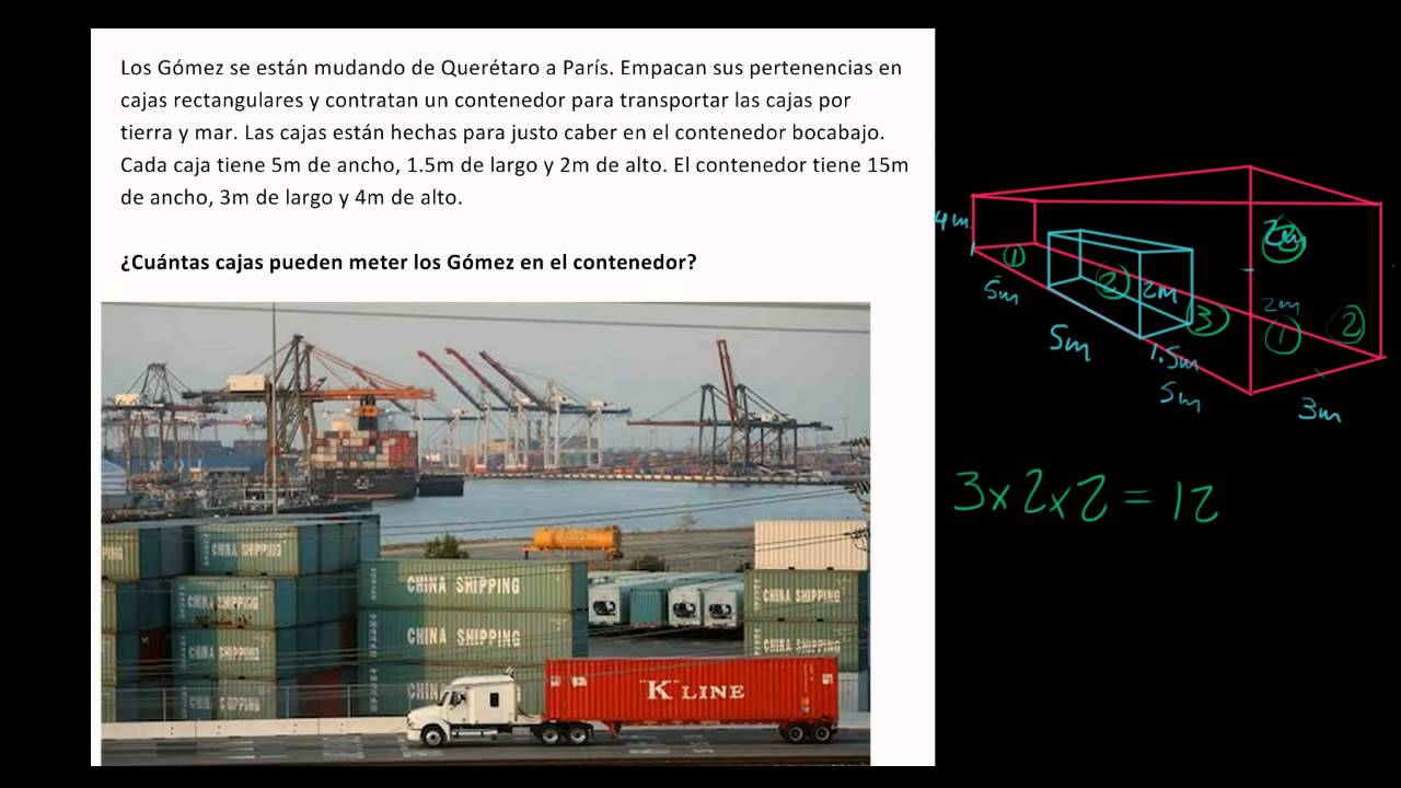 Metiendo cajas en un contenedor