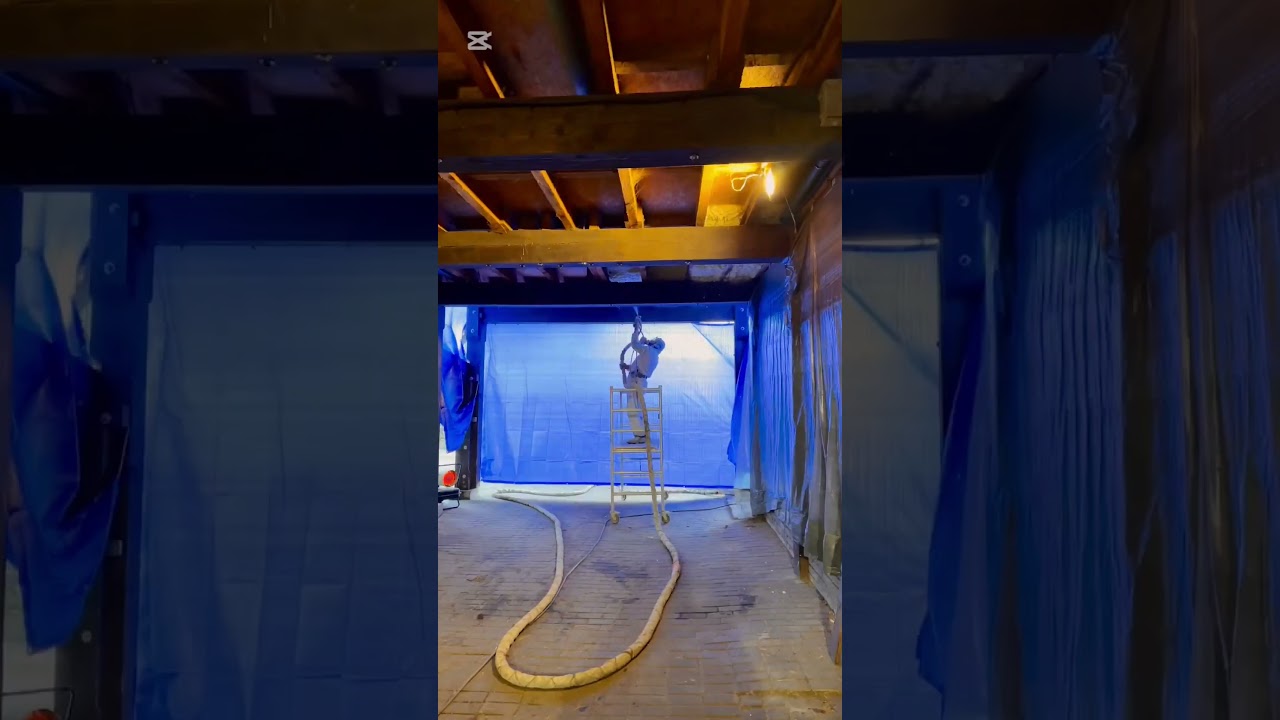 DCSystem Izolacje Natryskowe - strop budynku gospodarczego pianka pur