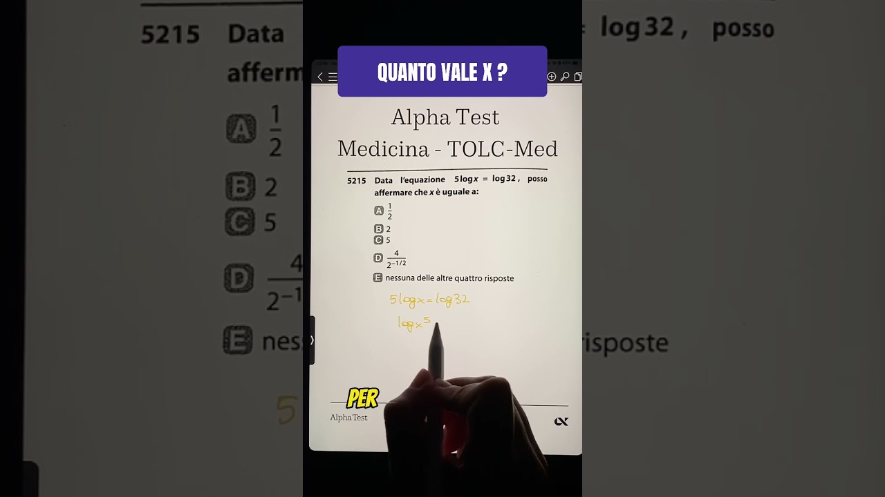 Quanto vale x? #alphatest