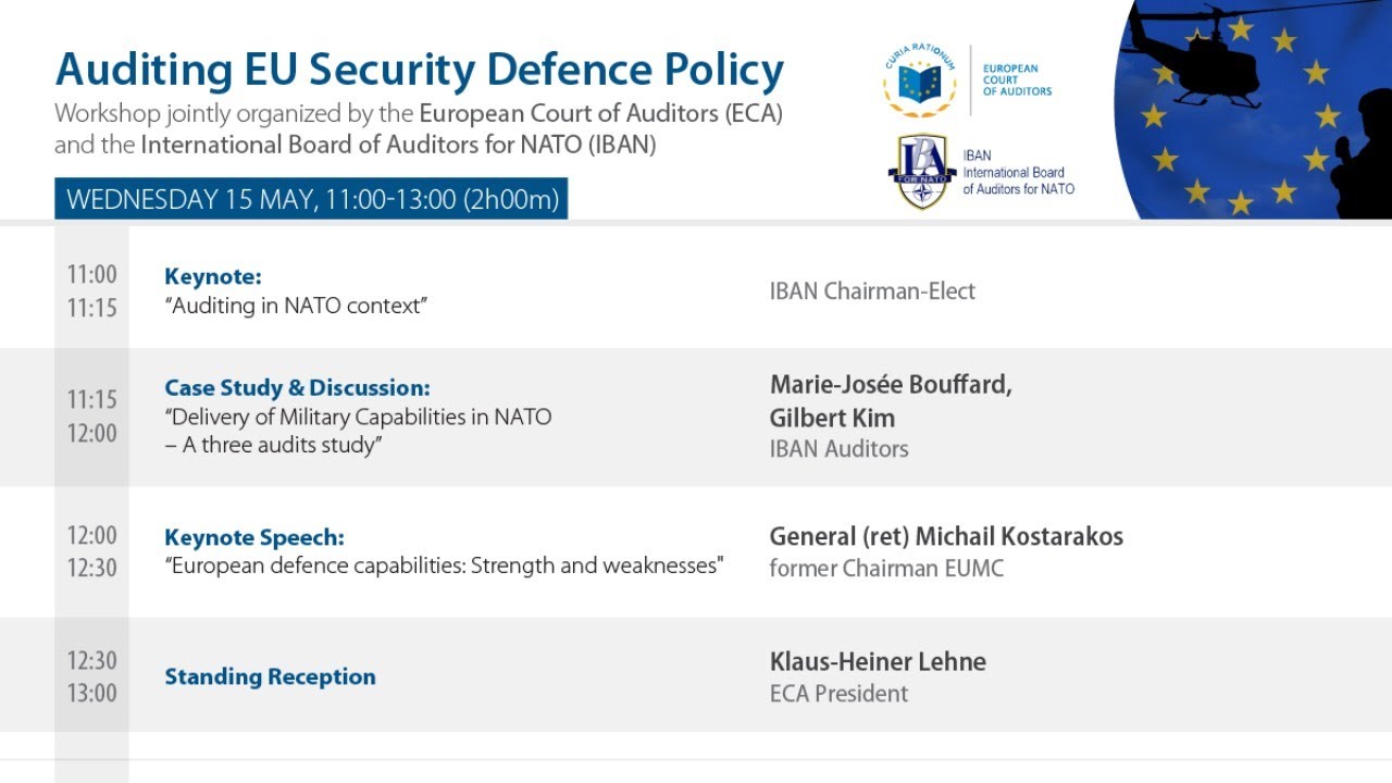 #ECAauditdefence: Auditing Security and Defence Policies of the European Union