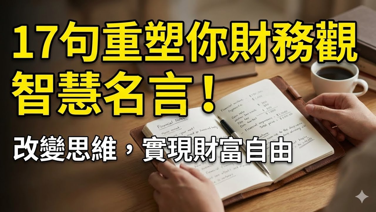 窮人與富人的差距就在這！17句重塑你財務觀的智慧名言，改變思維實現財富自由！