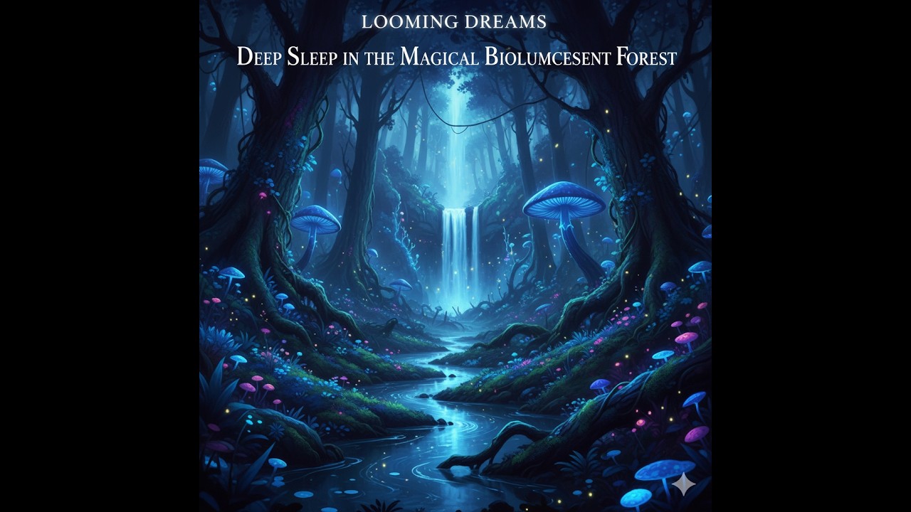 Deep Sleep in the Magical Bioluminescent Forest 🌌 1 Hour of Pure Peace (4K)