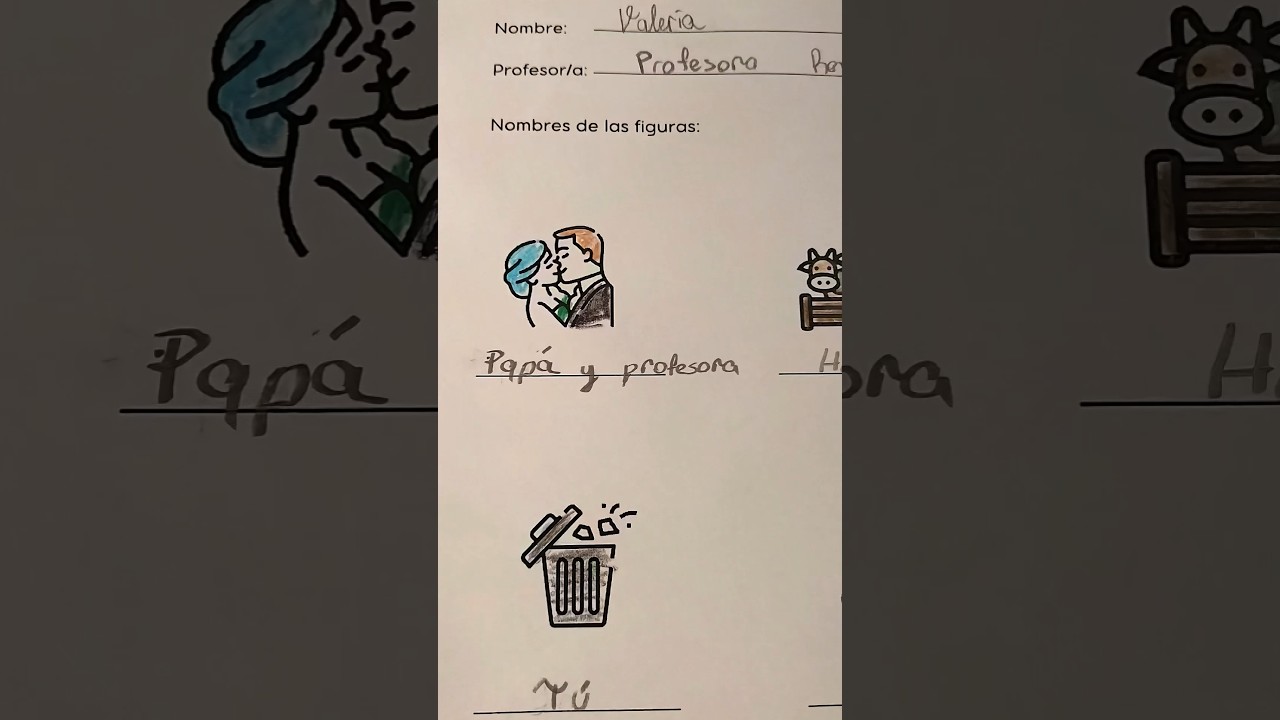 Corrigiendo el examen de Valeria...  #escuela #asmr #examen  #profesora