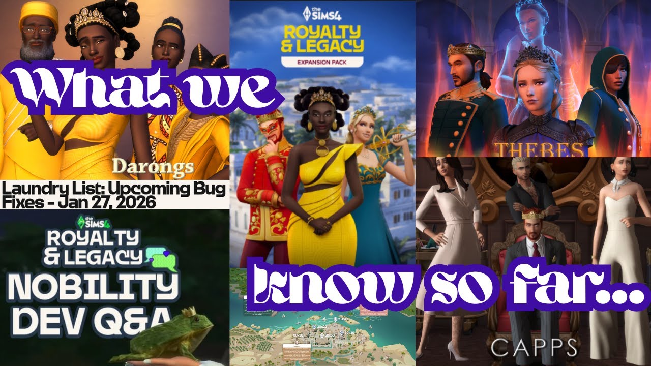 Going Over Everything New We Know on The Sims 4 Royalty and Legacy & the Laundry List for Next Patch