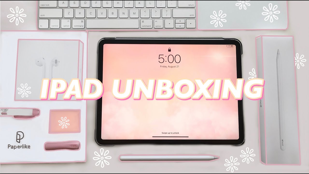 IPAD PRO 2020  & ACCESSORIES UNBOXING | apple pencil, case, pencil grips, paperlike screen protector