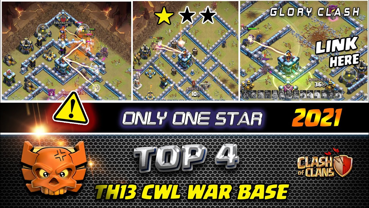 *Only 1 Star* Th13 CWL War bases with Link 2021 /Town Hall 13 War Base Copy Link/Clash of clans #704