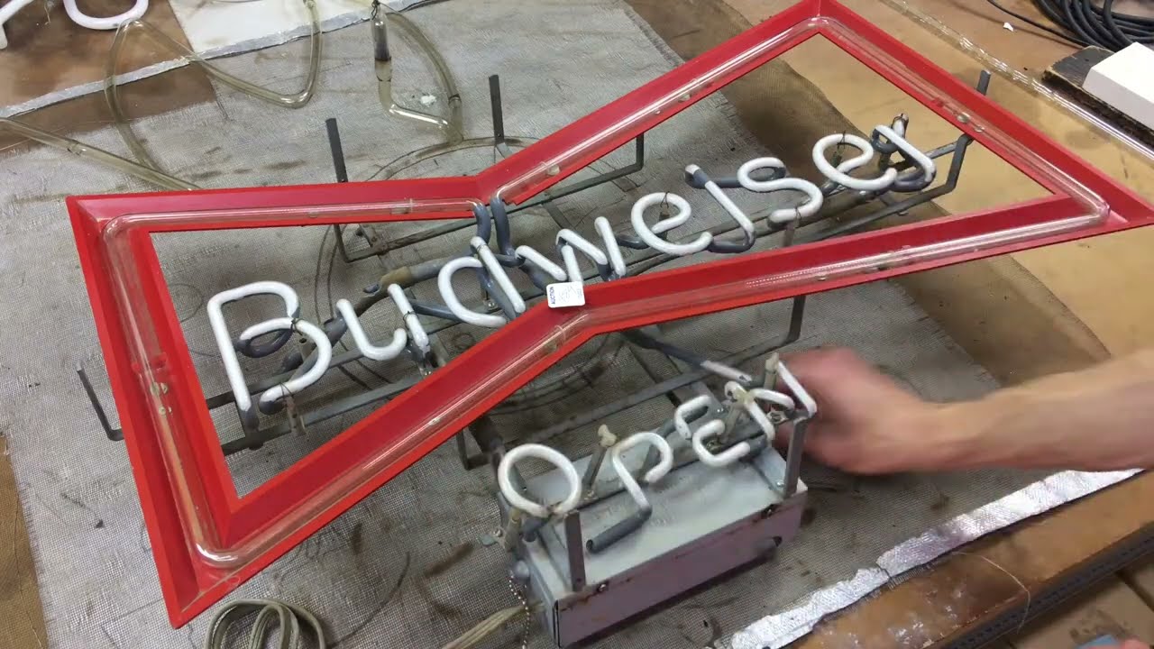 Vintage Neon Budweiser Sign Troubleshooting