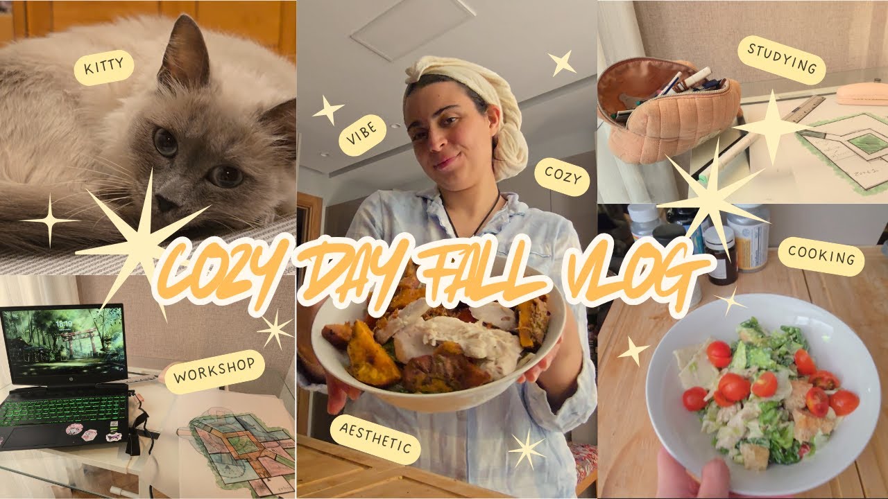 Cozy fall vlog 🍂 cleaning, cooking, studying & cozy chats at home