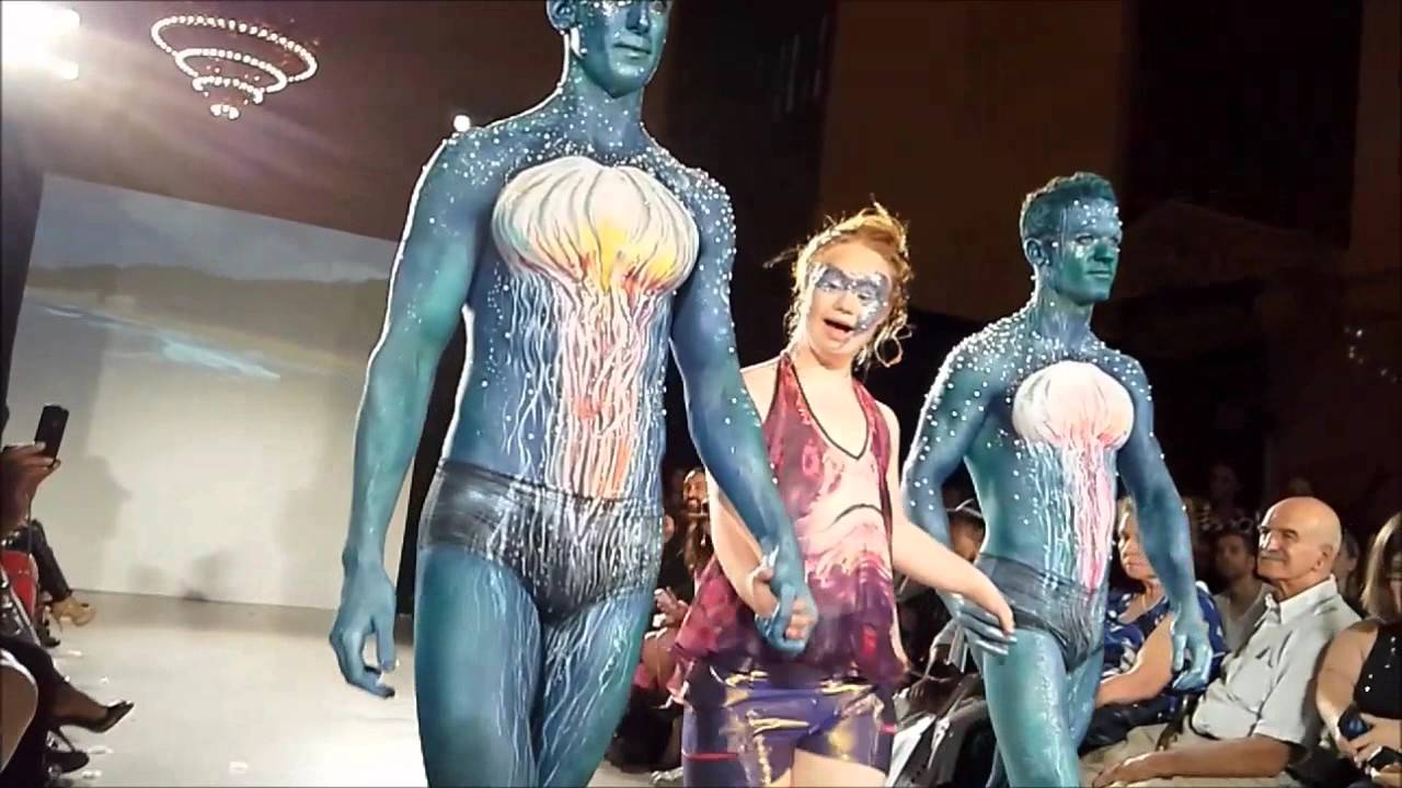 Madeline Stuart NYFW 1st catwalk appearance with my Jellyfish men
