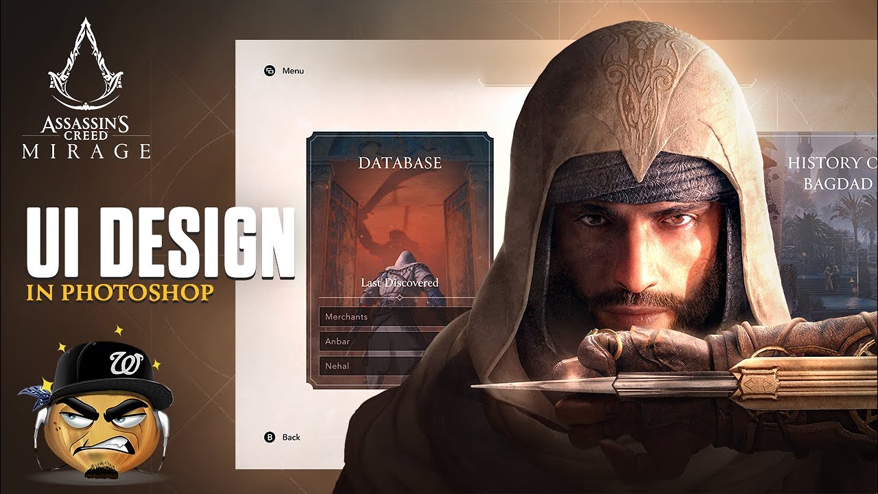 UI Design Practice  - Assassins Creed Mirage UI in Photoshop