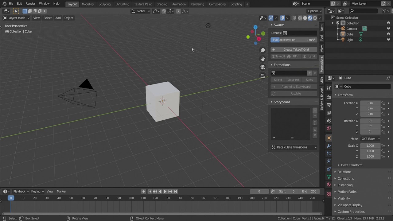 Skybrush Studio for Blender Tutorial 1 - General overview