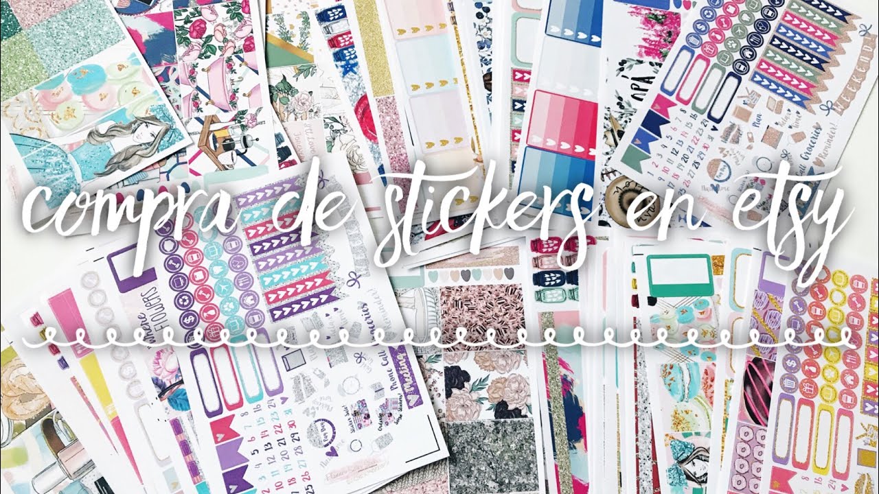 Compras de stickers en etsy