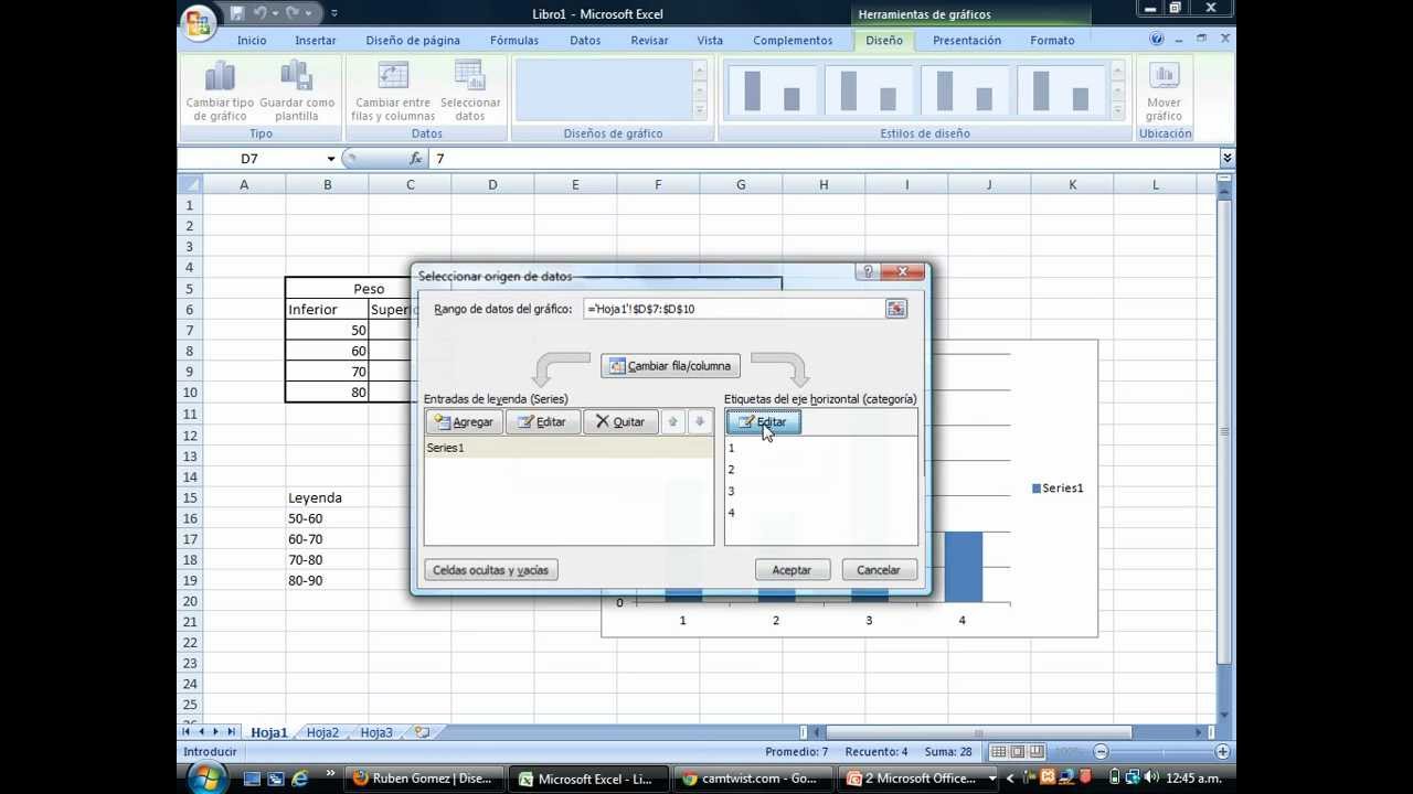 Cómo crear una gráfica tipo Histograma en Excel