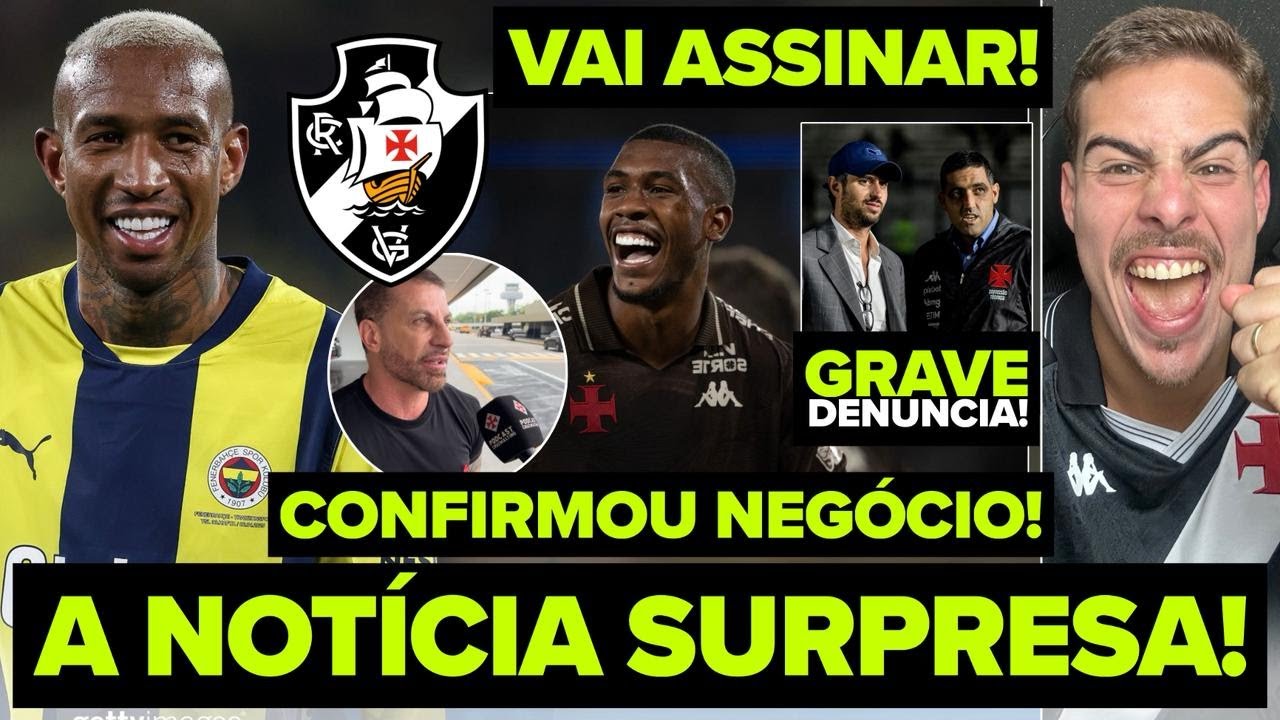 NOT&Iacute;CIA QUE PEGOU O VASCA&Iacute;NO DE SURPRESA! ANDERSON TALISCA NO VASCO? PEDRINHO CONFIRMOU RENOVA&Ccedil;&Atilde;O!