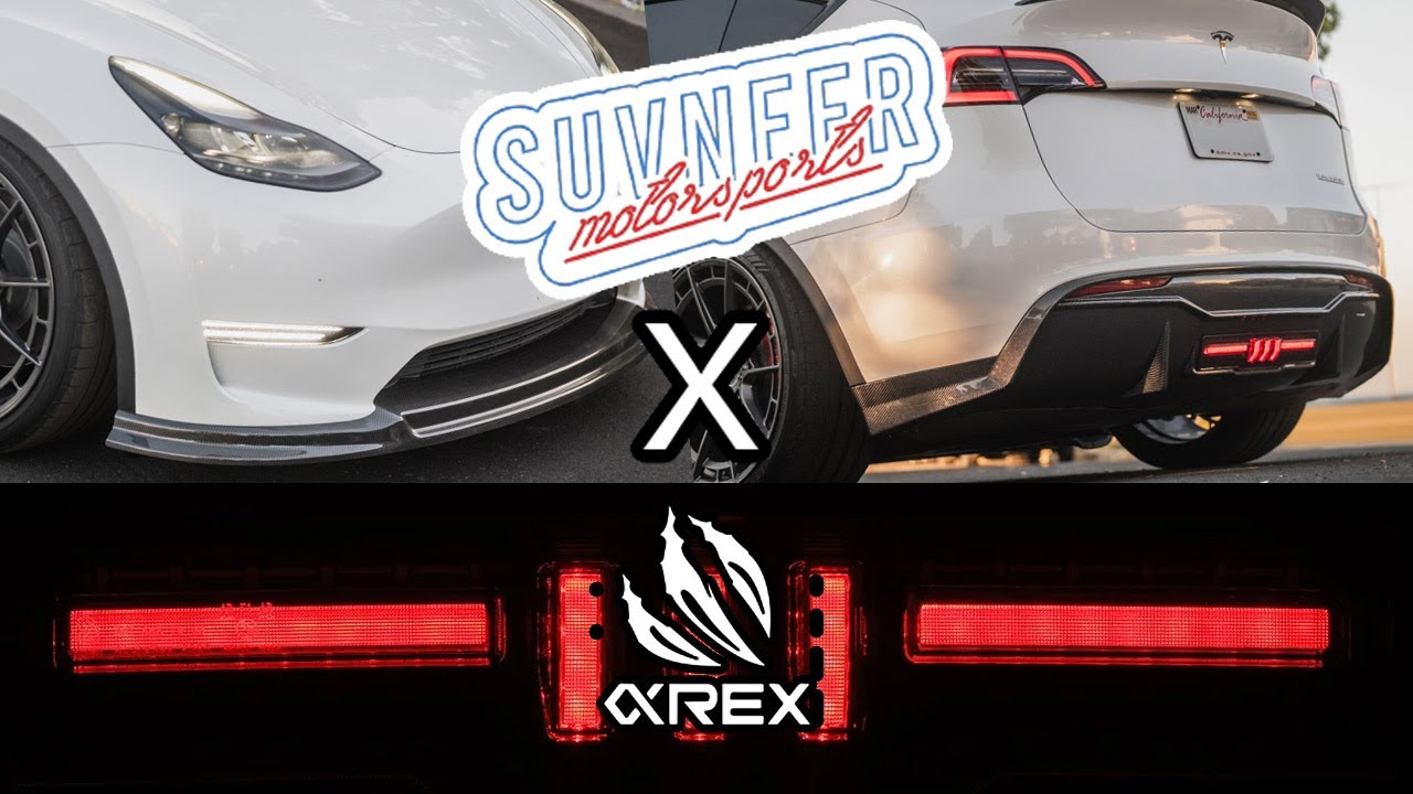 Tesla Model Y : Suvneer Carbon Fiber Body Kit with AlphaRex 3rd Brake Light