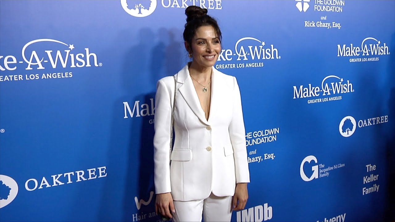 Sarah Shahi 2019 Wish Gala Red Carpet Fashion with Steve Howey