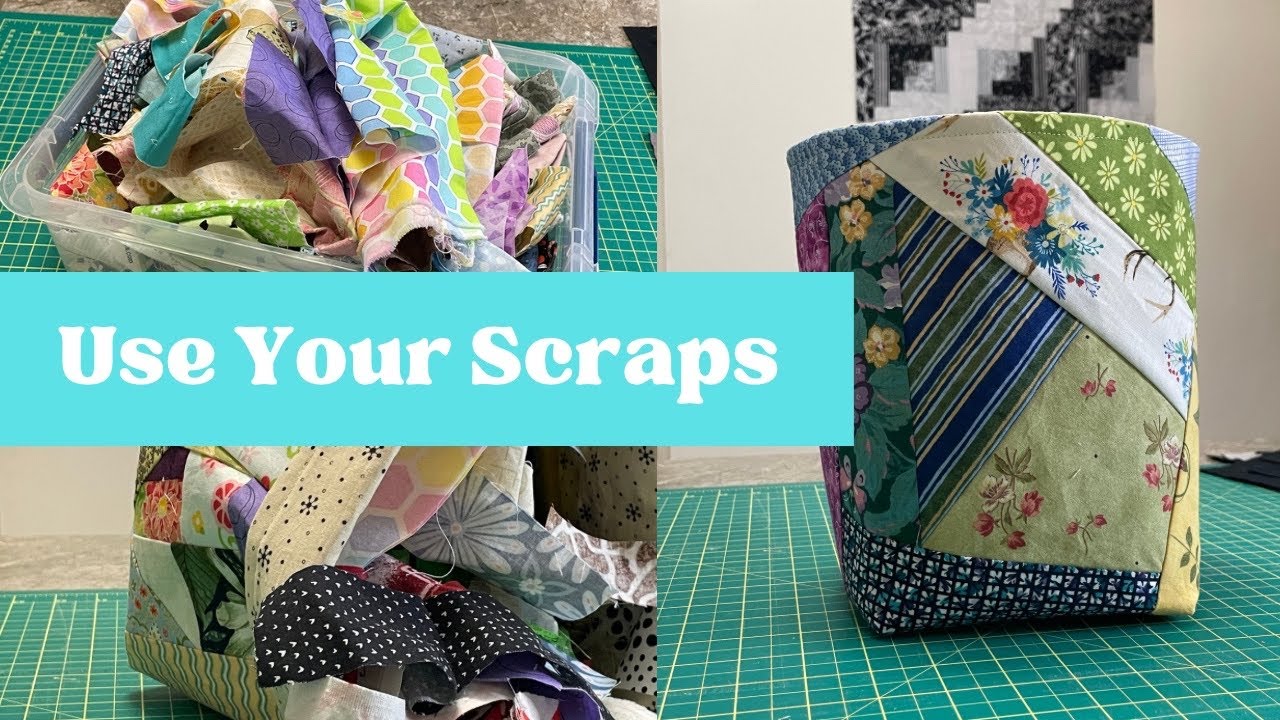 Use your Fabric Scraps to make a Fabric Bin.