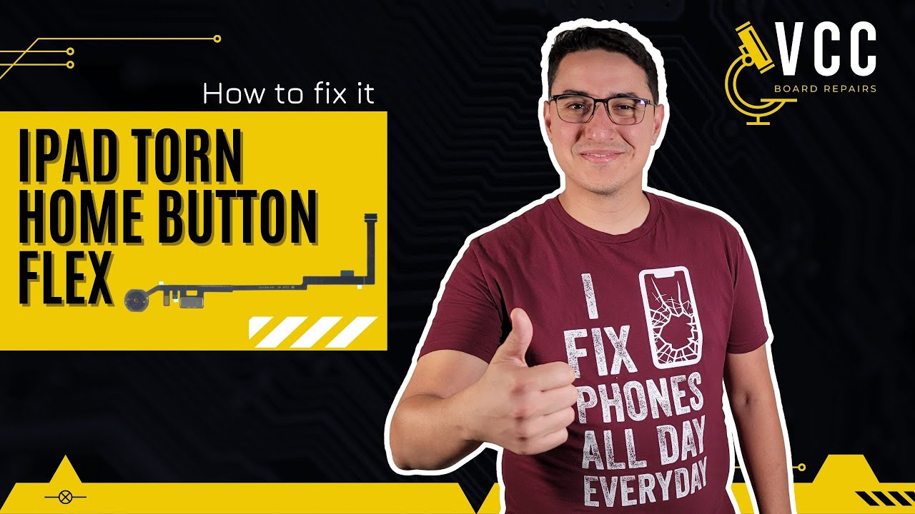 How To Fix an iPad Home Button. Torn Flex Repair. Soldering Tutorial.