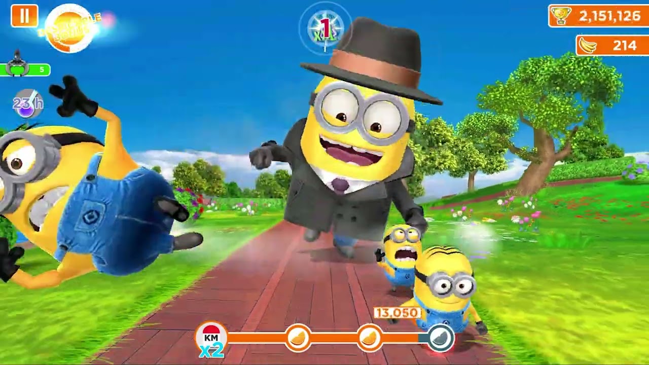 Spy minion completed levels 746-747 with Skateboards and Gru;s rocket