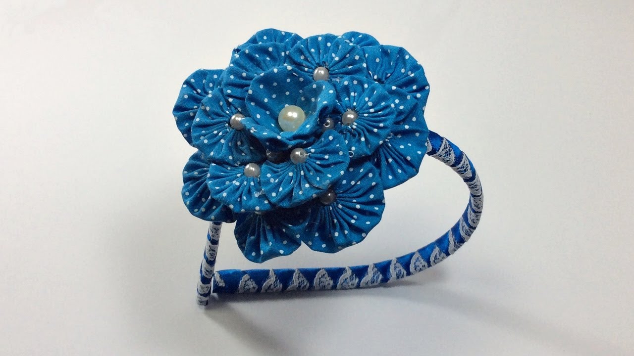 FLOR de FUXICO - FLOR de TECIDO - Artesanato Passo a Passo - DIY