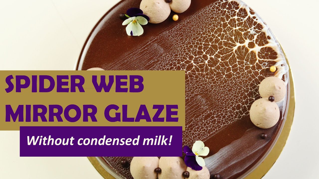 Mrežasta staklena glazura bez kondenziranog mlijeka | Mirror glaze without condensed milk