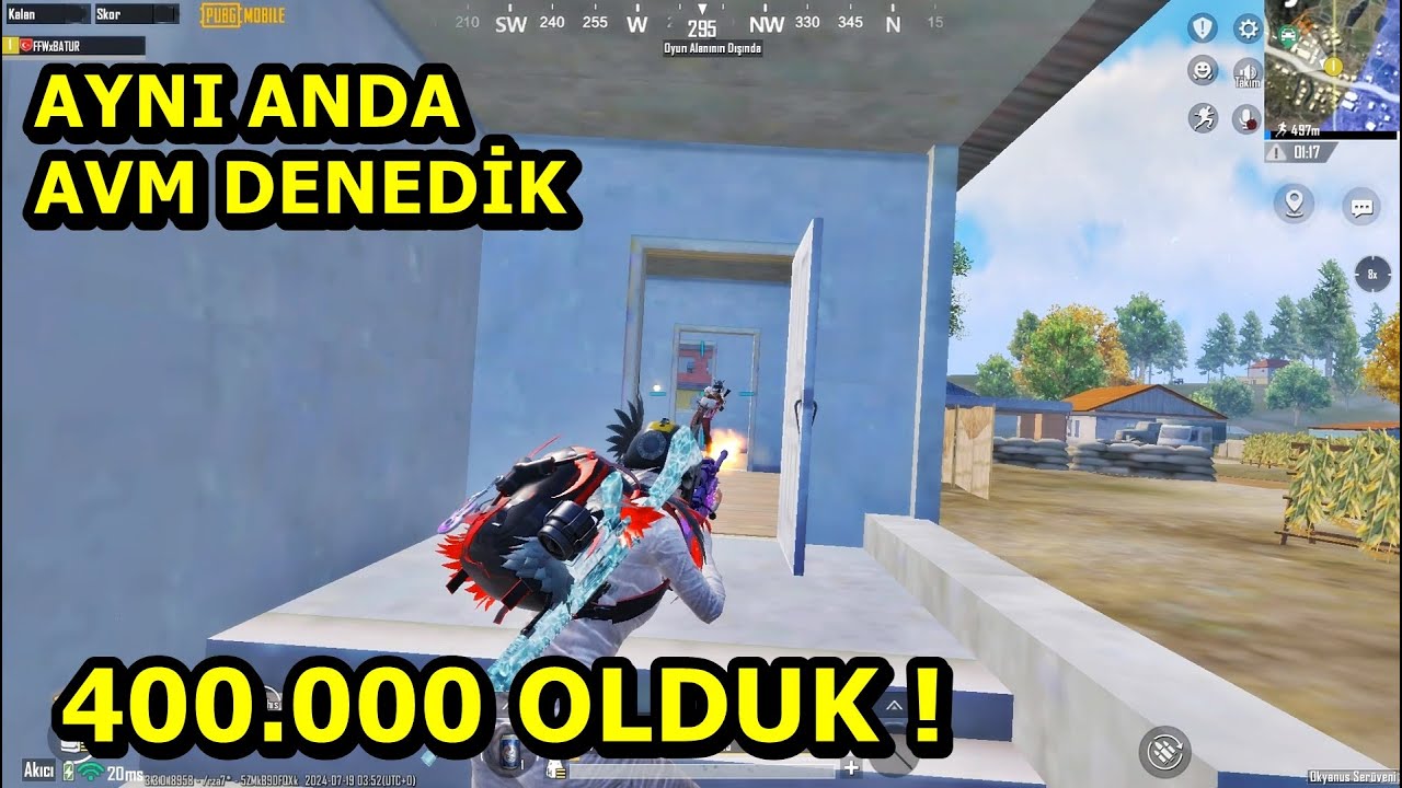 FİŞEK ATILDIYSA BATUR HER YERDEN ÇIKABİLİR ! 400.000 OLDUK  SOLO VS SQUAD PUBG MOBİLE