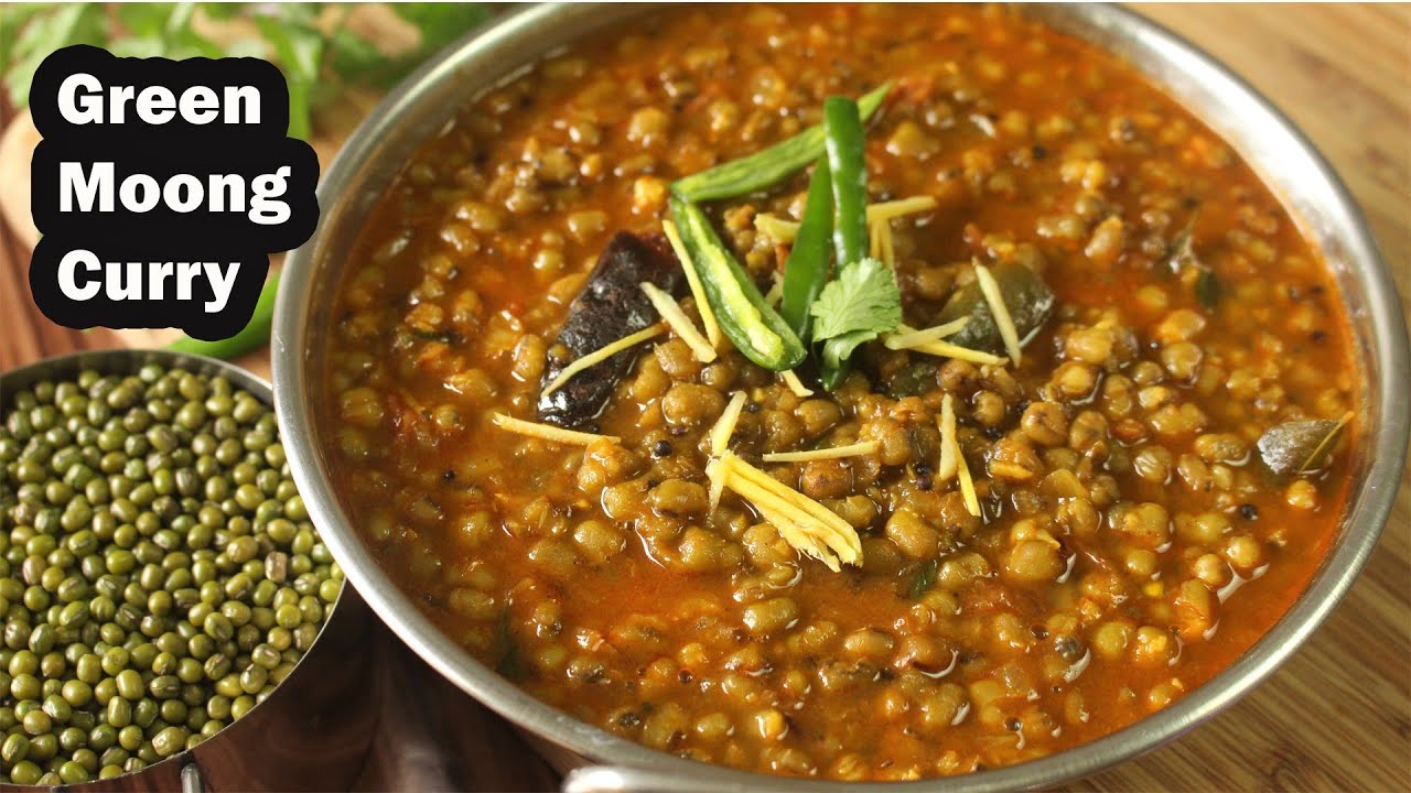 Whole Moong Dal Curry | Green Moong Masala Curry | Moong Masala Curry | Side Dish recipe