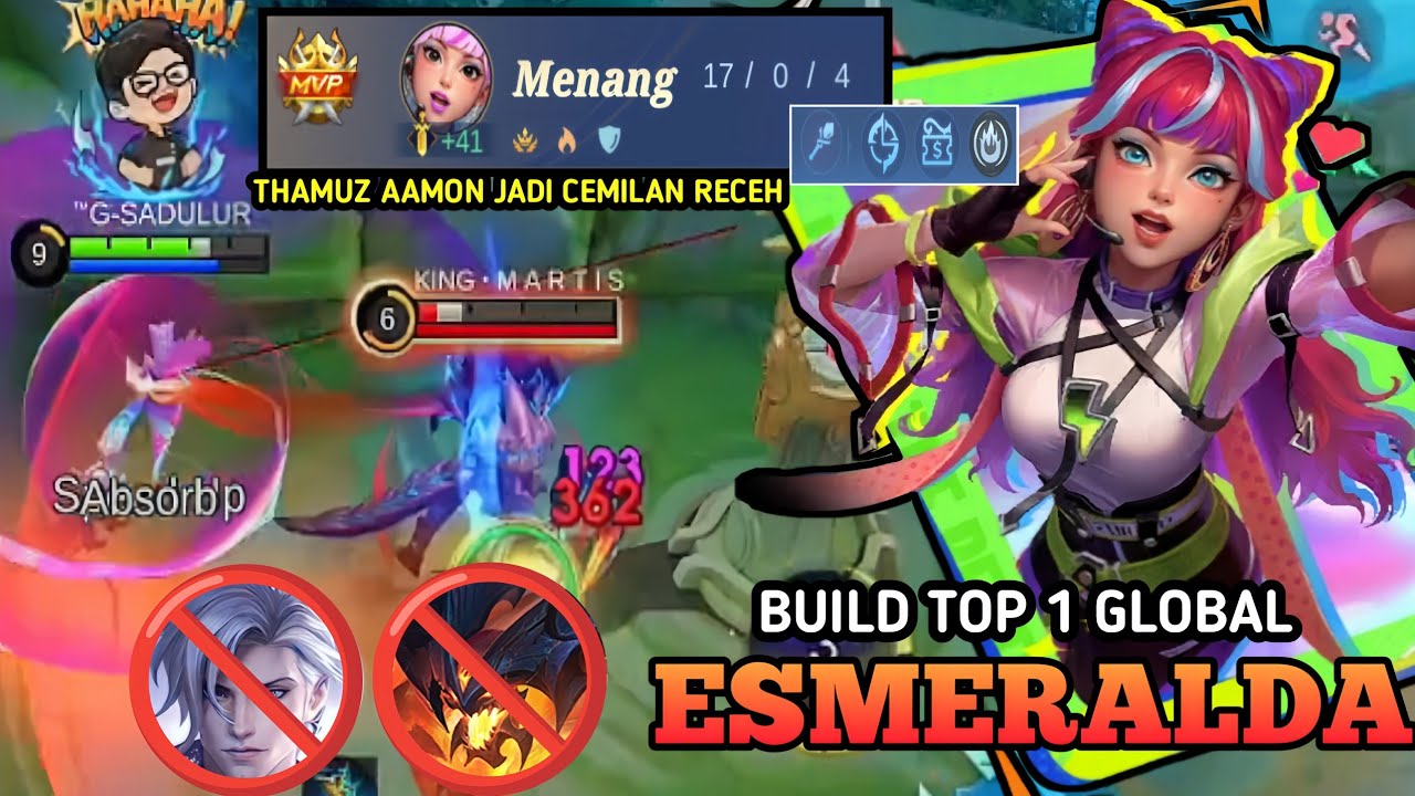 ESMERALDA DI KEROYOK  MAKIN SAKIT. BUILD  EMBLEM TOP 1 GLOBAL ESMERALDA . HOW TO PLAY ESMERALDA. MBB
