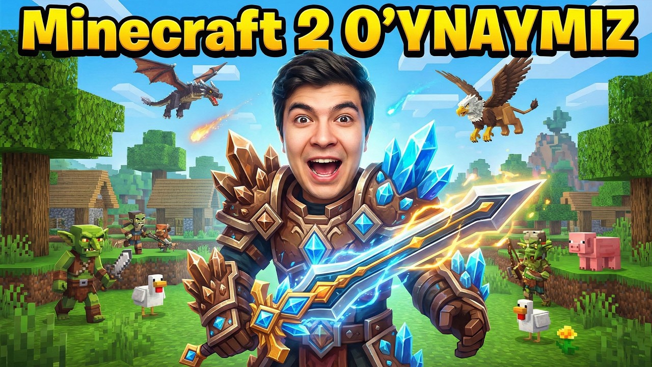 MINECRAFT 2 HYTALE O'YNAYMIZ #shorts