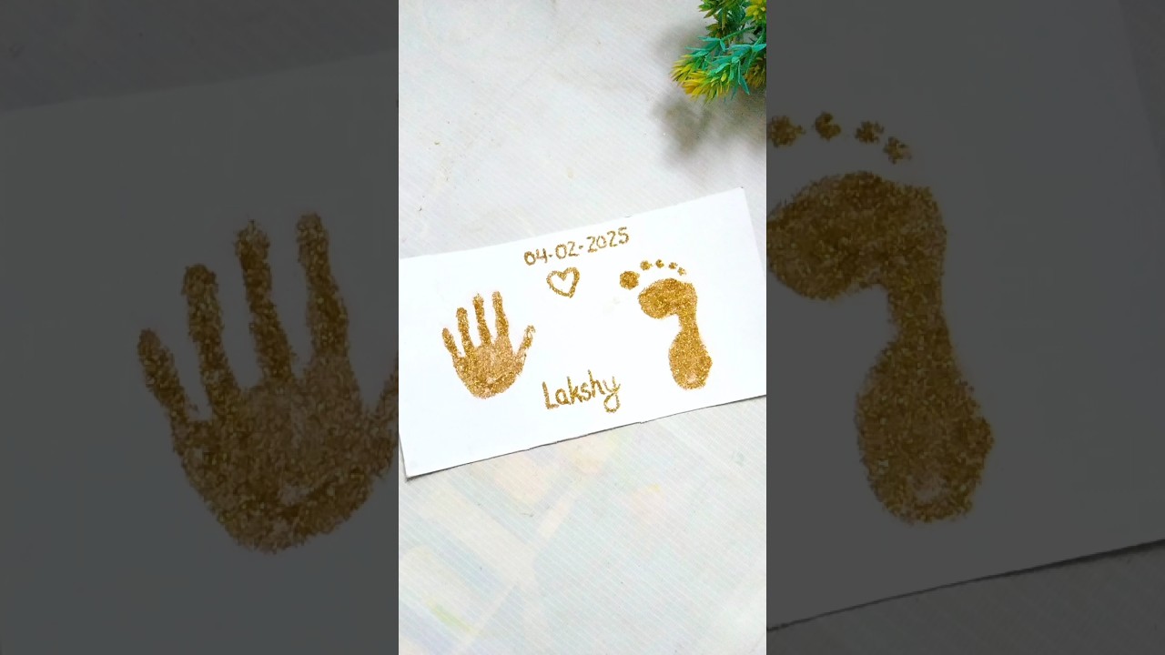 Baby memories saved 💕✨||hand & Footprint 👣 #craft #shorts