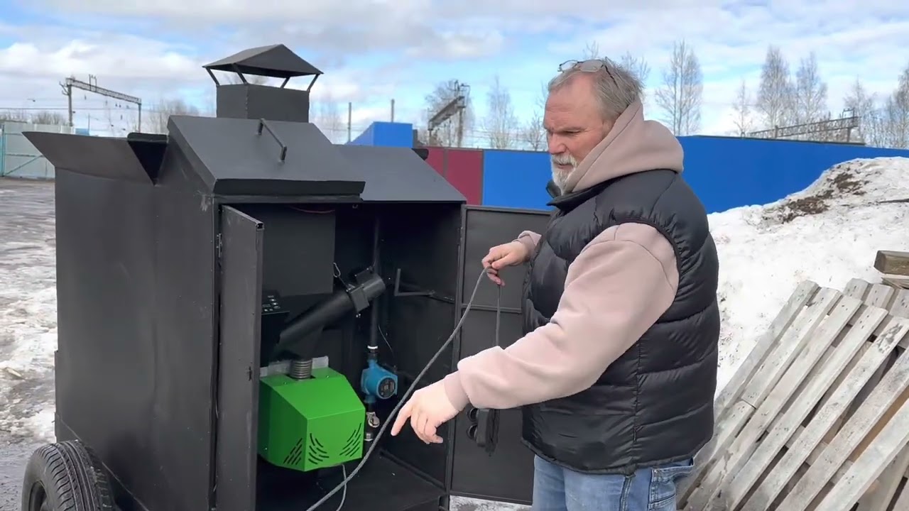 Снегоплавильная машина ПСПМ-1 на пеллетной горелке терминатор