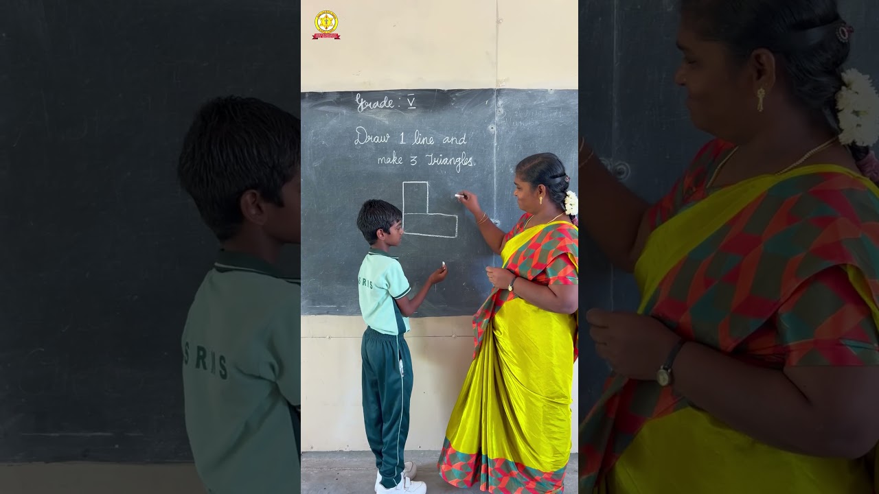 DRAW 1 LINE & MAKE 3 TRIANGLES || FINE MOTOR ACTIVITY || #education #school #challenge #srms