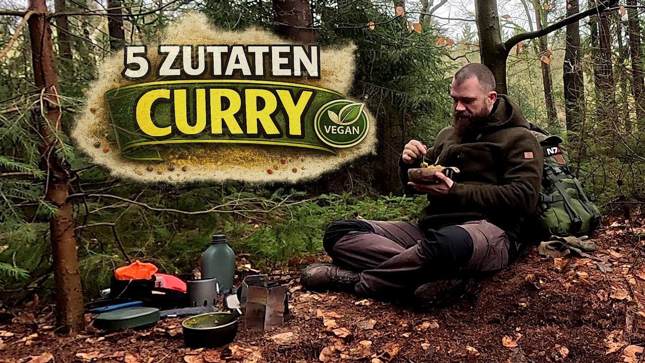 Trangia 5 Zutaten Waldküche | Veganes 5 Zutaten Curry im Wald