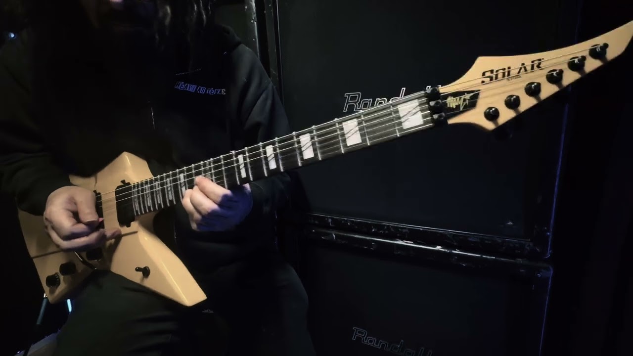 Playing my yellow @solar-guitars Priestess 