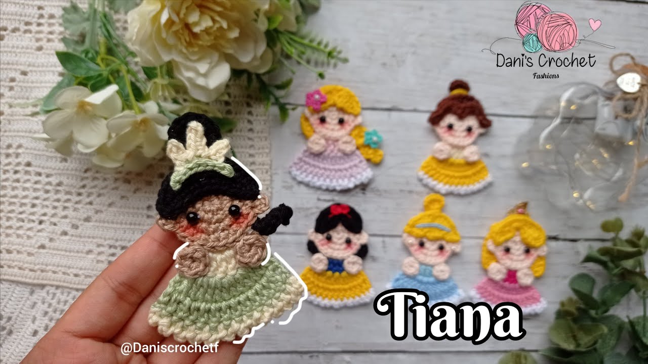 FÁCIL APLICACIÓN DE TIANA| CROCHET| PRINCESA 👑