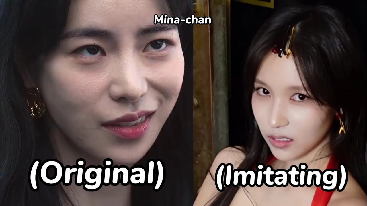 mina *imitating* lim ji-yeon's iconic stare in 