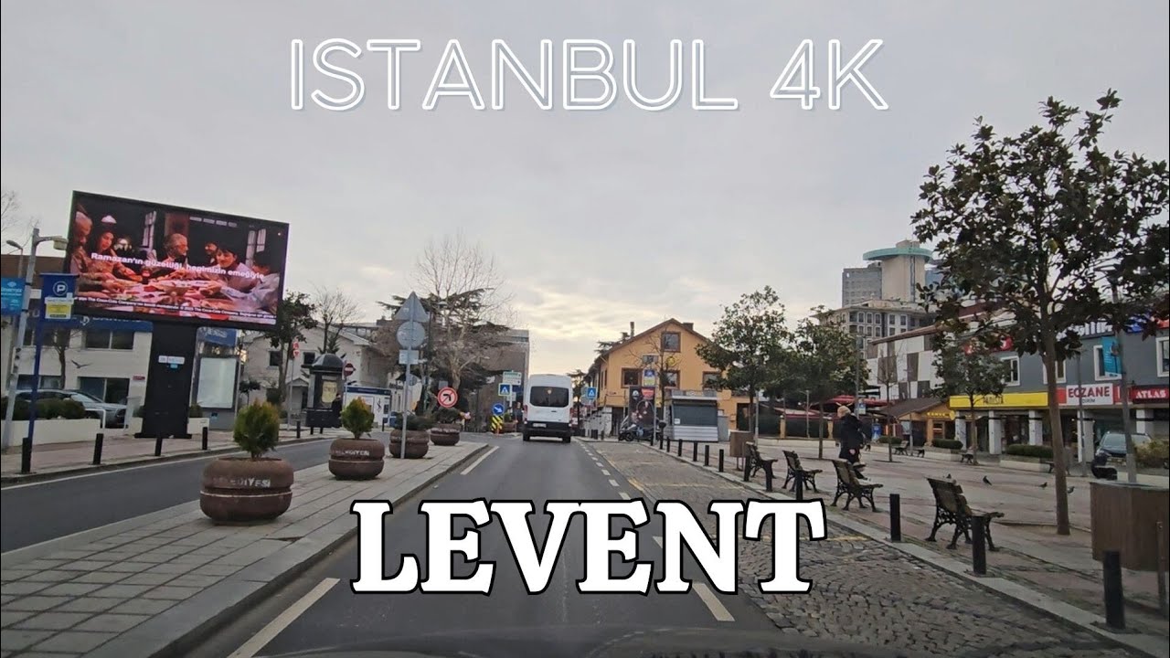 Istanbul 4K Drive in Levent | No Traffic Jam | Sightseeing 4K Driving Tour – February 2025