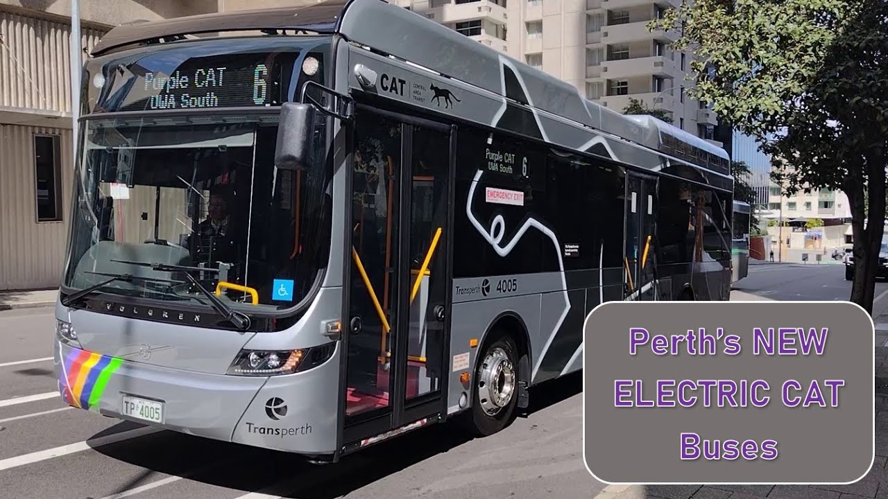 Perth's NEW ELECTRIC CAT Buses First Day of Service