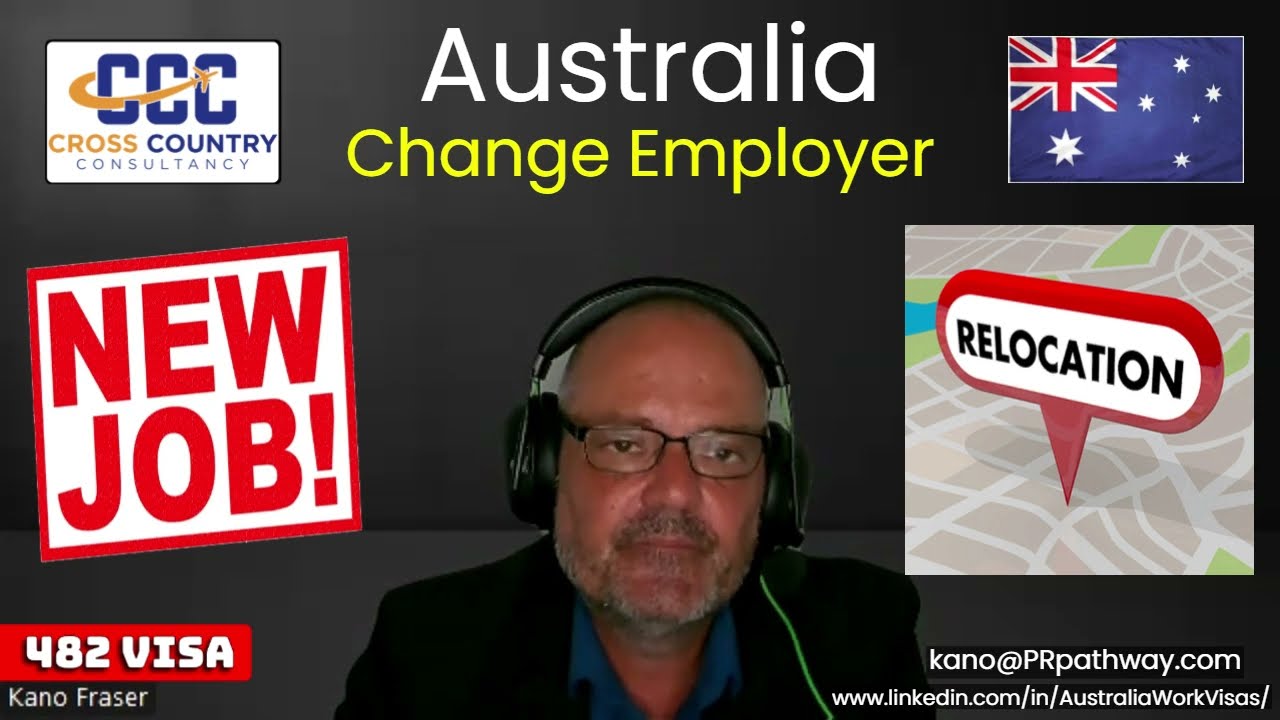 CHANGE EMPLOYER when on the employer sponsored working visa (482) to Australia.