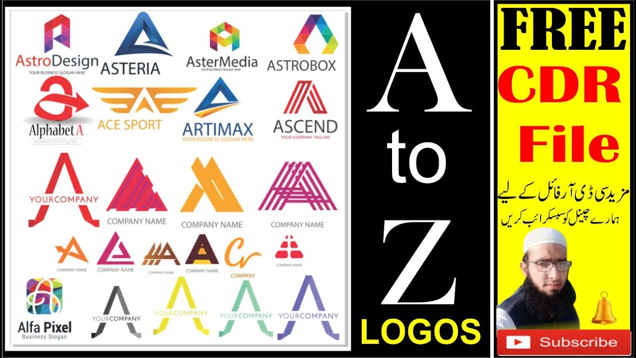 A to Z Logos CDR File Free Download #ByAlhafizgraphics313