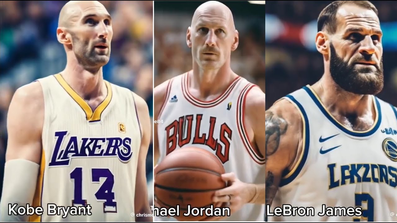 NBA Legends if they were WHITE (LeBron, Steph Curry, Michael Jordan, Kobe Bryant)