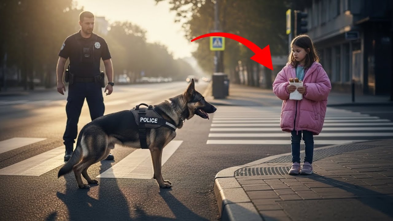 A Little Girl Brings Treats To A Police Dog Daily Until They Find Out Where She Lives